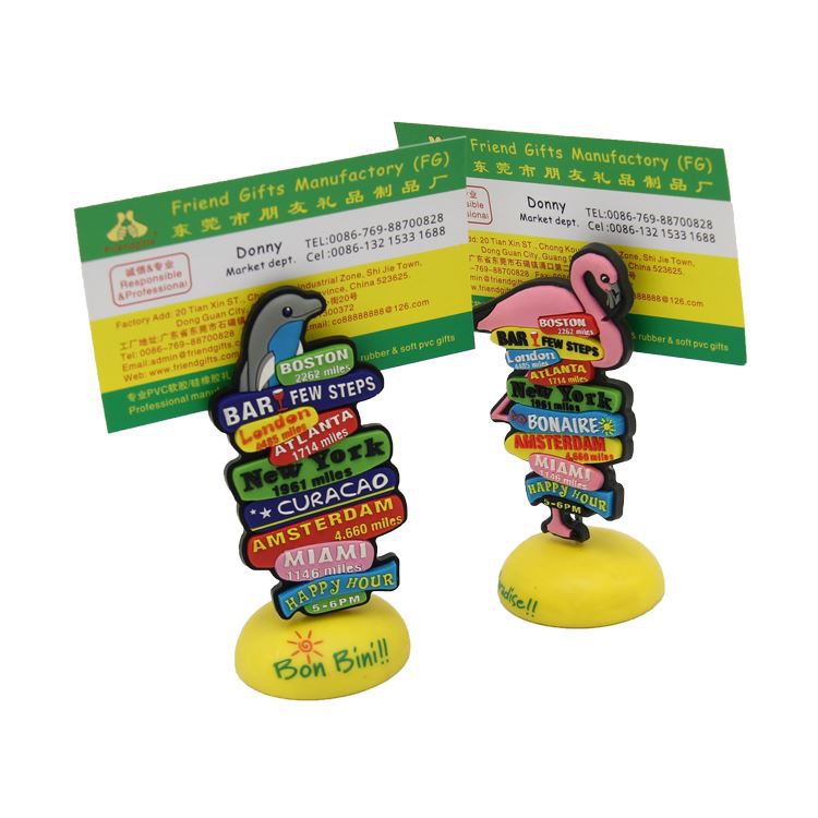 3D Animal Shape Soft PVC Memo Clip Holder